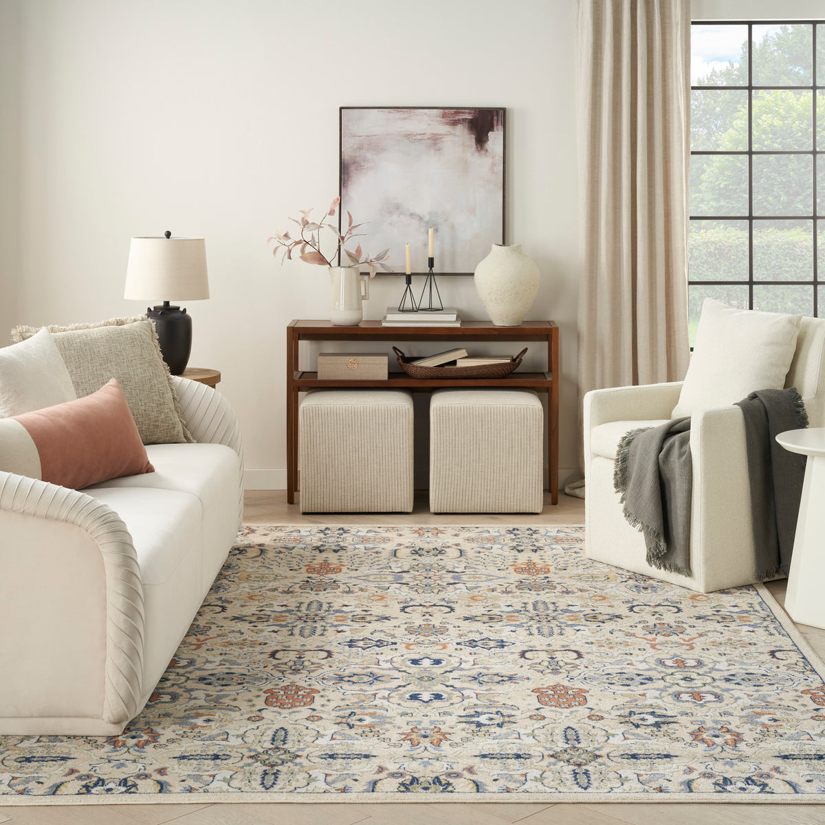 nourison allur alr03 beige rug