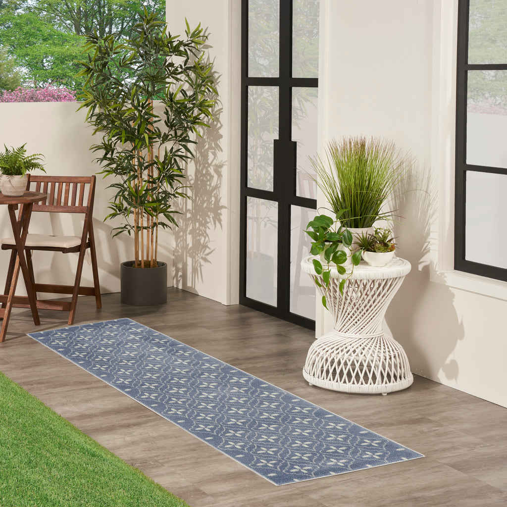 nourison nourison essentials nre04 blue ivory rug