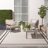 nourison nourison essentials nre02 ivory black rug