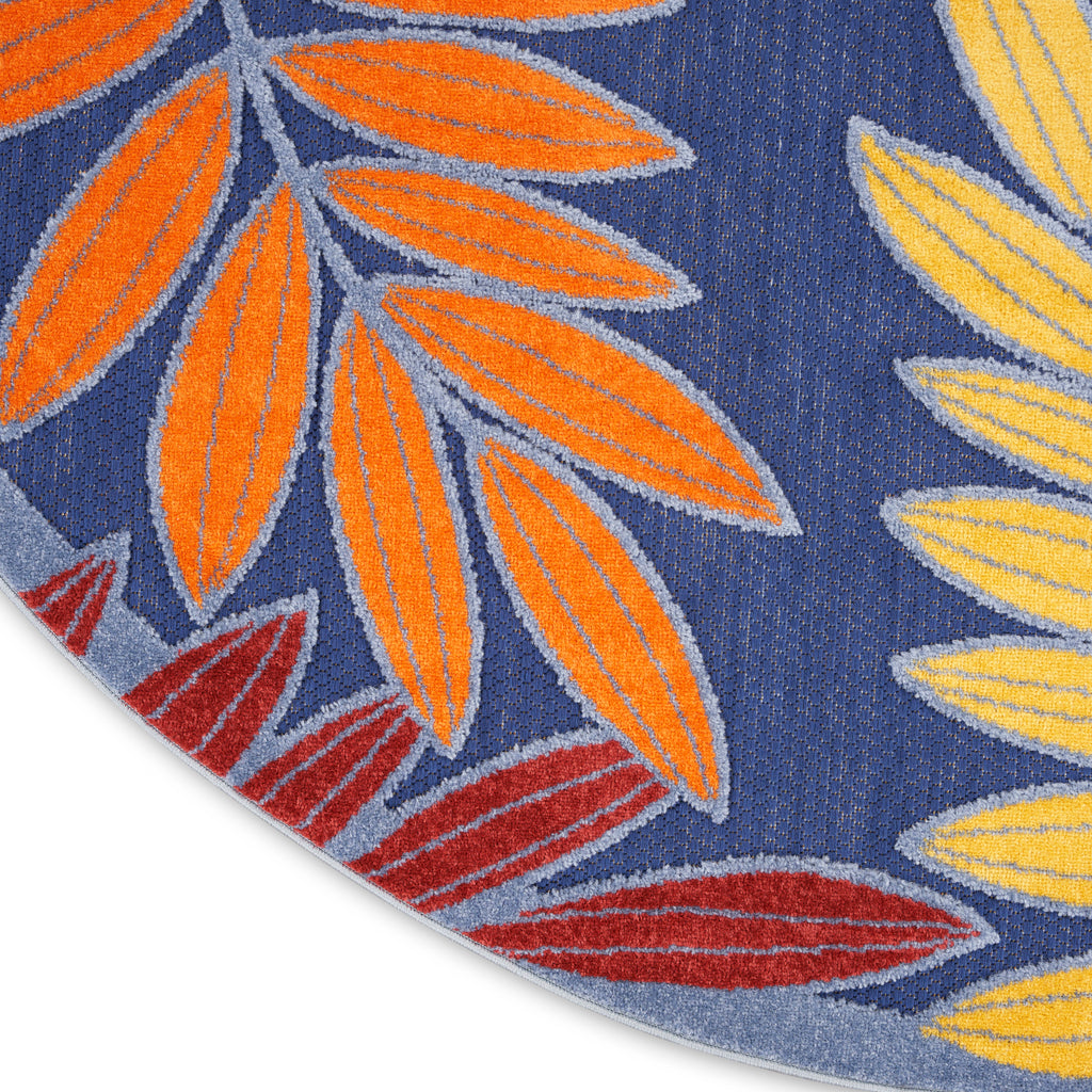 nourison aloha alh18 navy multicolor rug