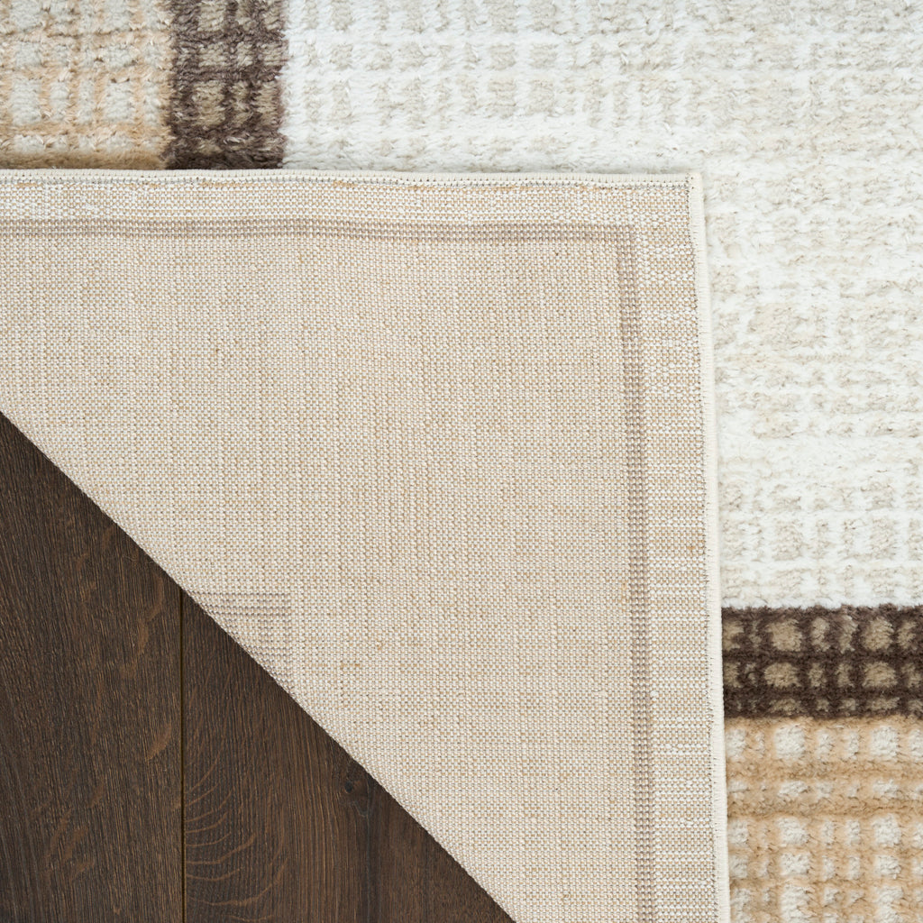 nourison dekor dek06 ivory brown rug