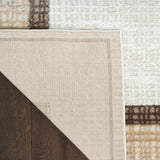 nourison dekor dek06 ivory brown rug