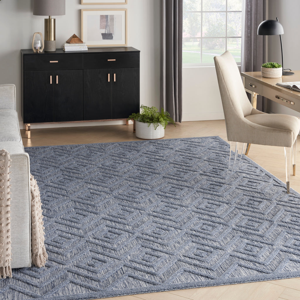 nourison versatile nrv01 denim blue rug