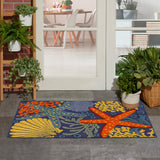 nourison aloha alh24 navy multicolor rug