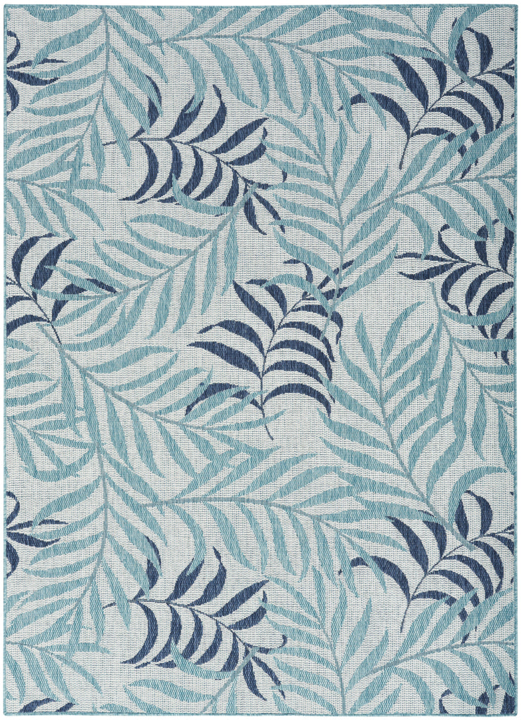 nourison garden oasis goa01 blue rug
