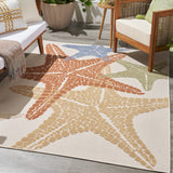 nourison aloha alh28 ivory multicolor rug