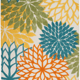 nourison aloha alh05 turquoise multicolor rug