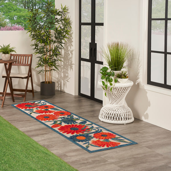 nourison aloha alh33 ivory multicolor rug