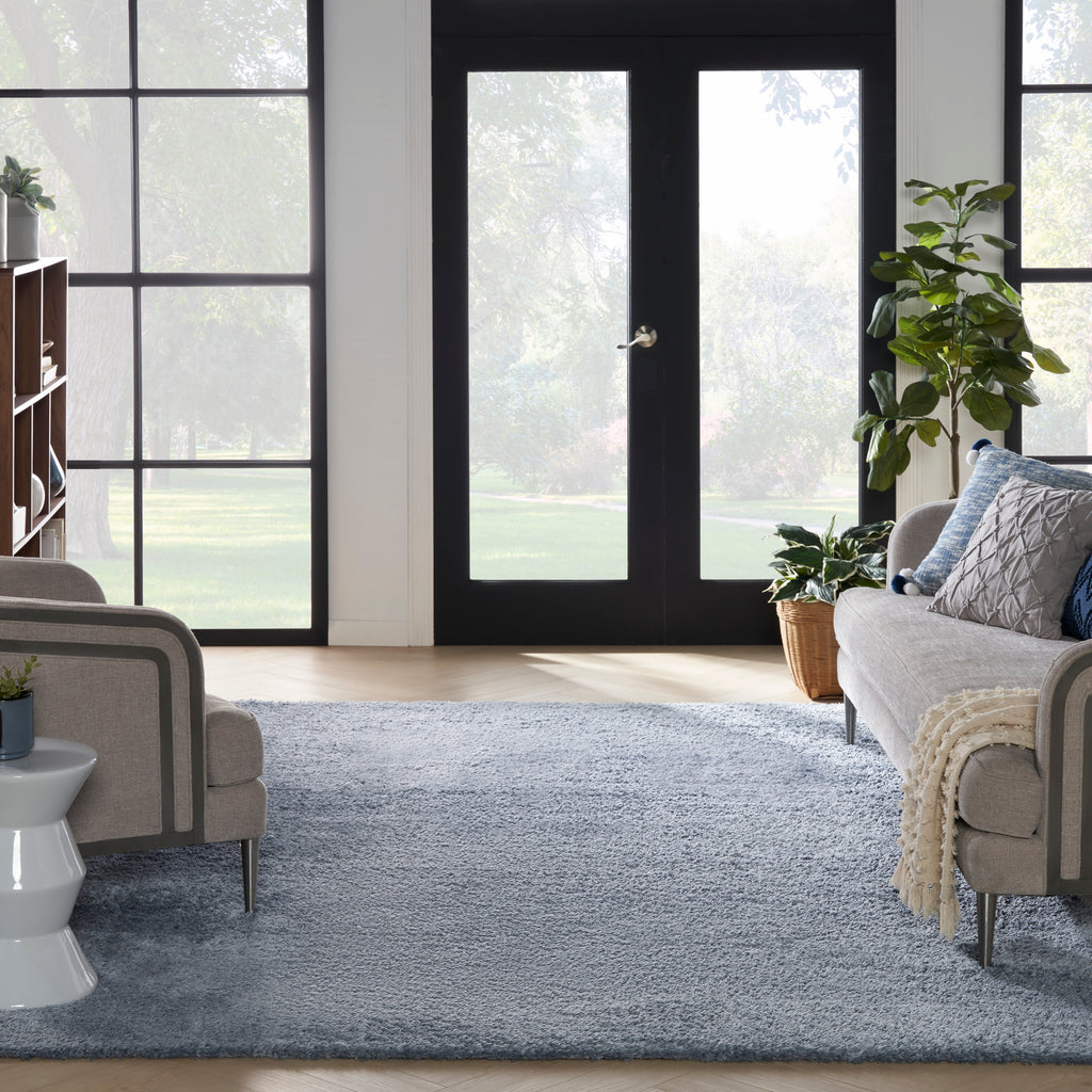 nourison dreamy shag drs05 light blue rug