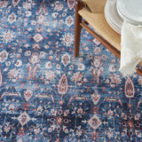 nourison grand washables grw06 blue brick rug