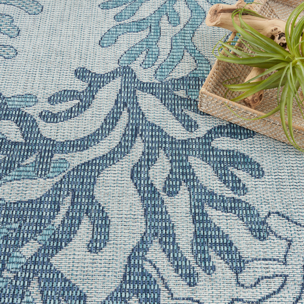nourison garden oasis goa05 blue rug