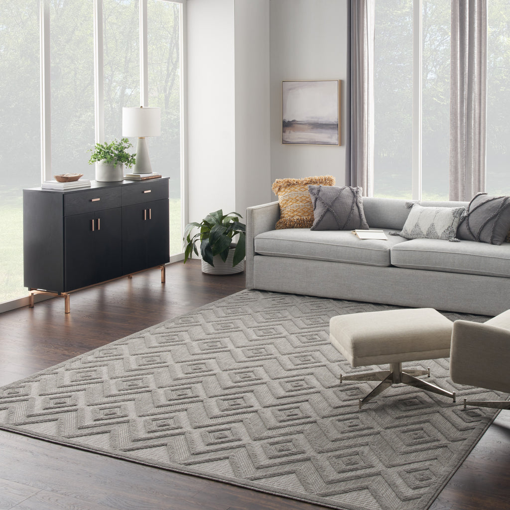 nourison versatile nrv01 silver grey rug
