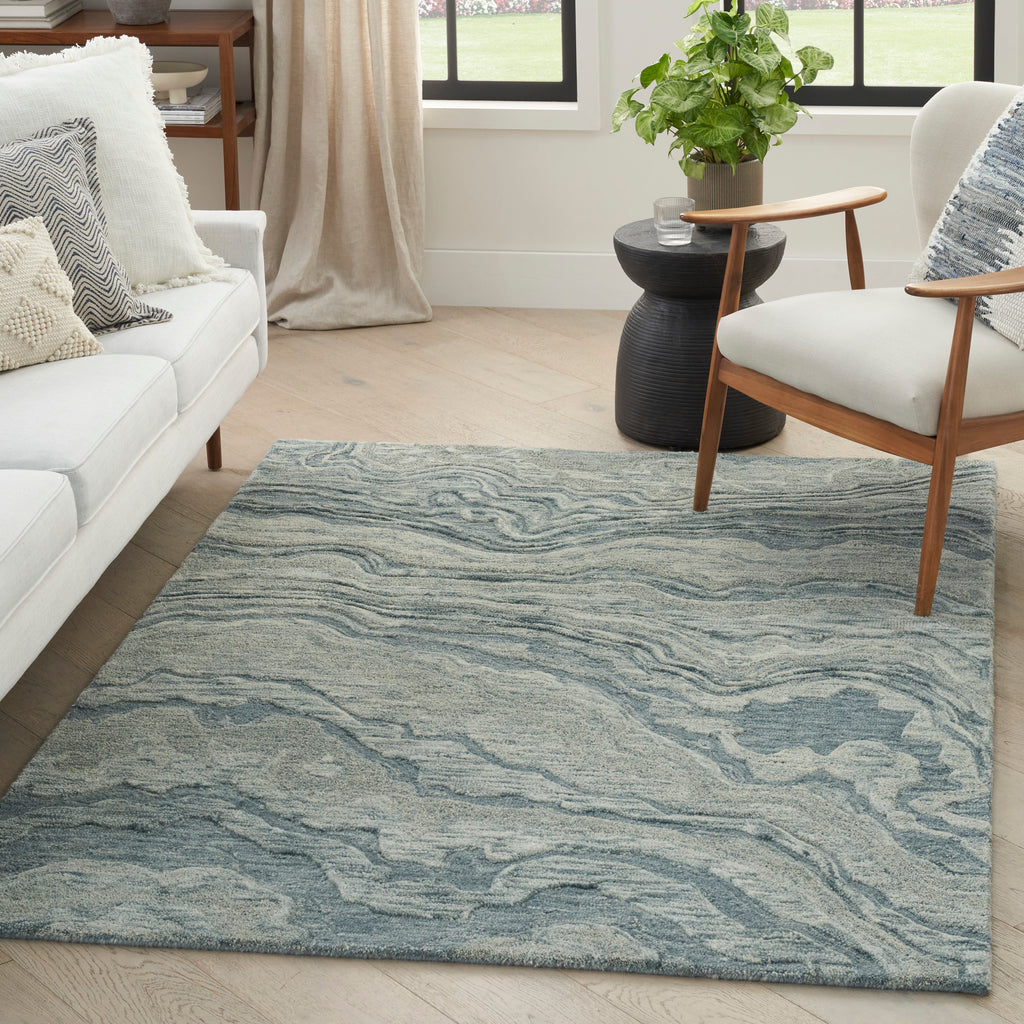 nourison graceful gru01 blue rug
