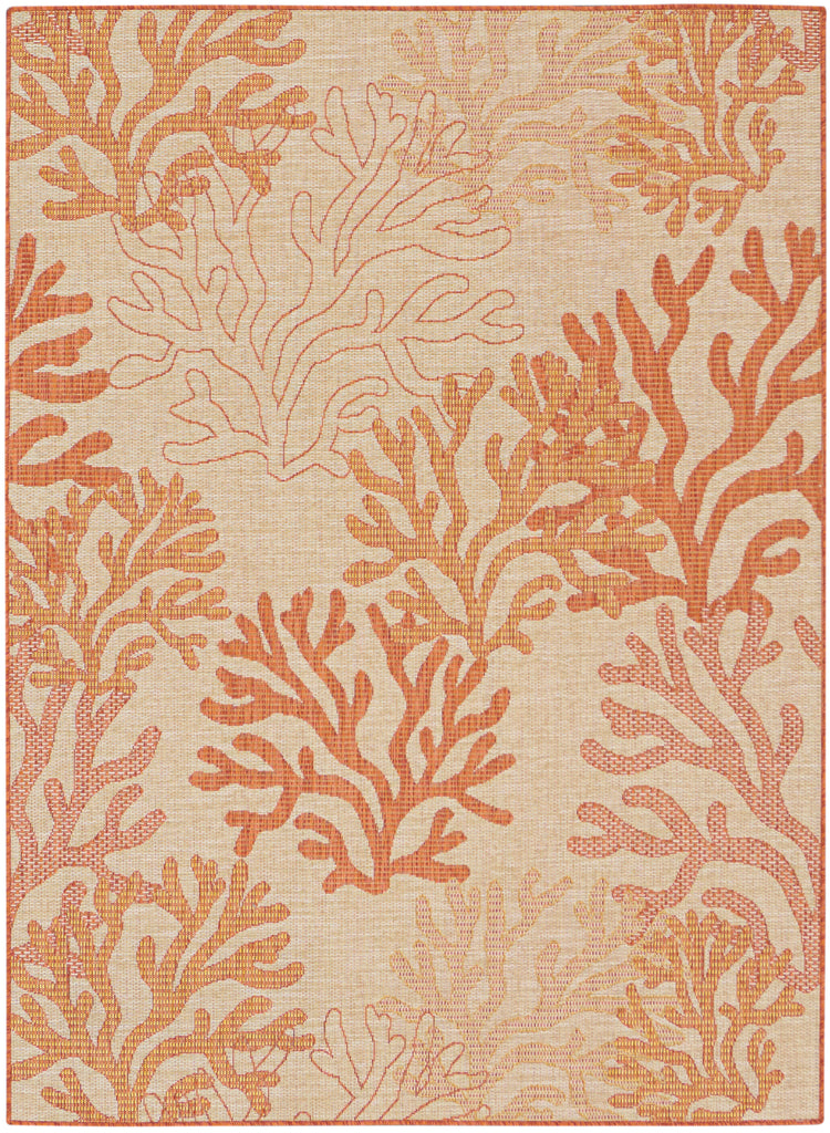 nourison garden oasis goa05 coral rug