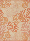 nourison garden oasis goa05 coral rug