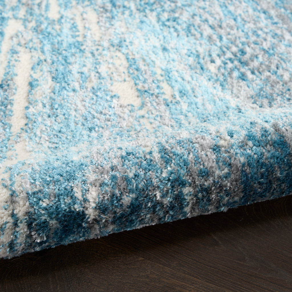 nourison ambiance ami01 blue silver rug