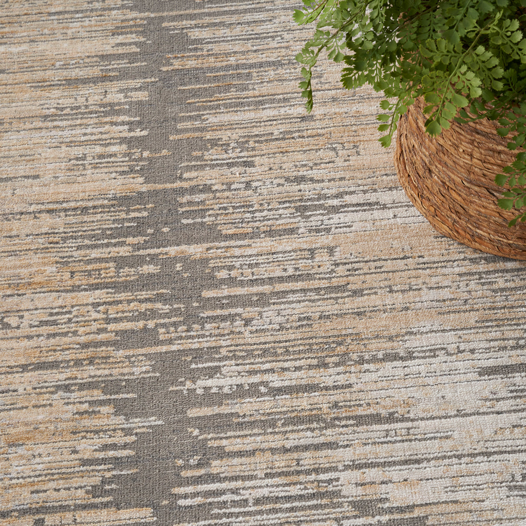nourison abstract hues abh03 grey gold rug