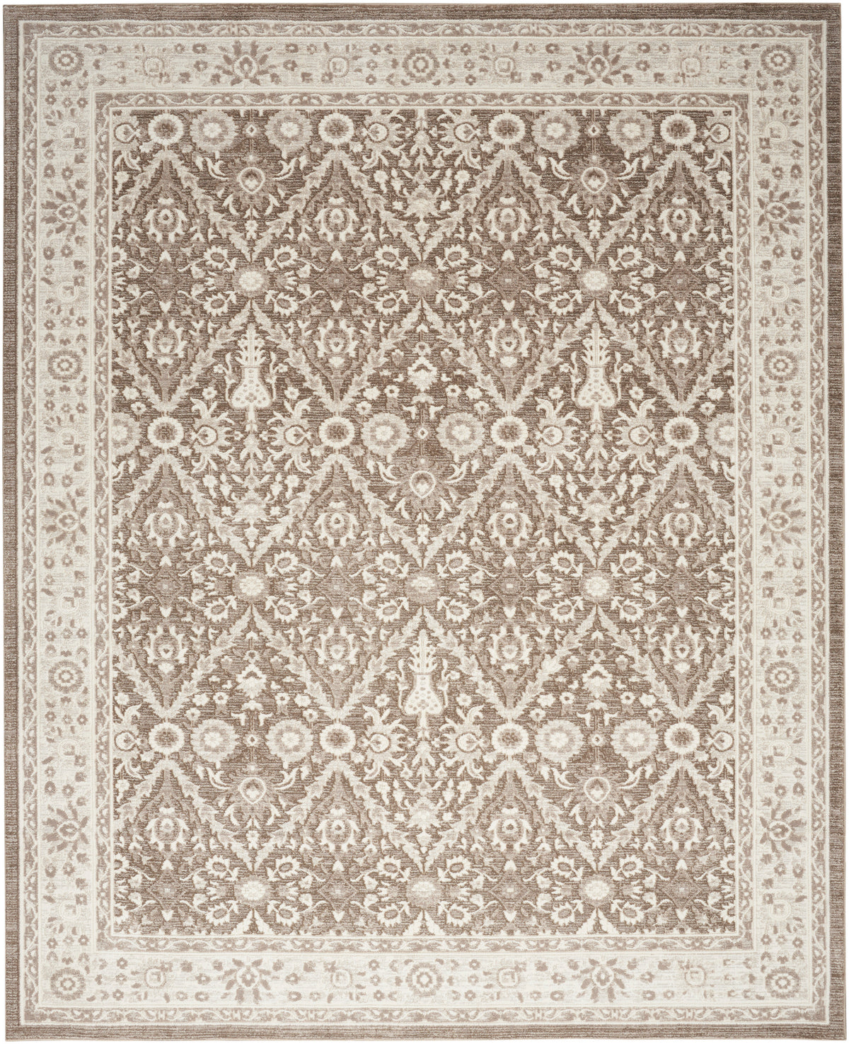 nourison eco cycle ecy04 ivory mocha rug