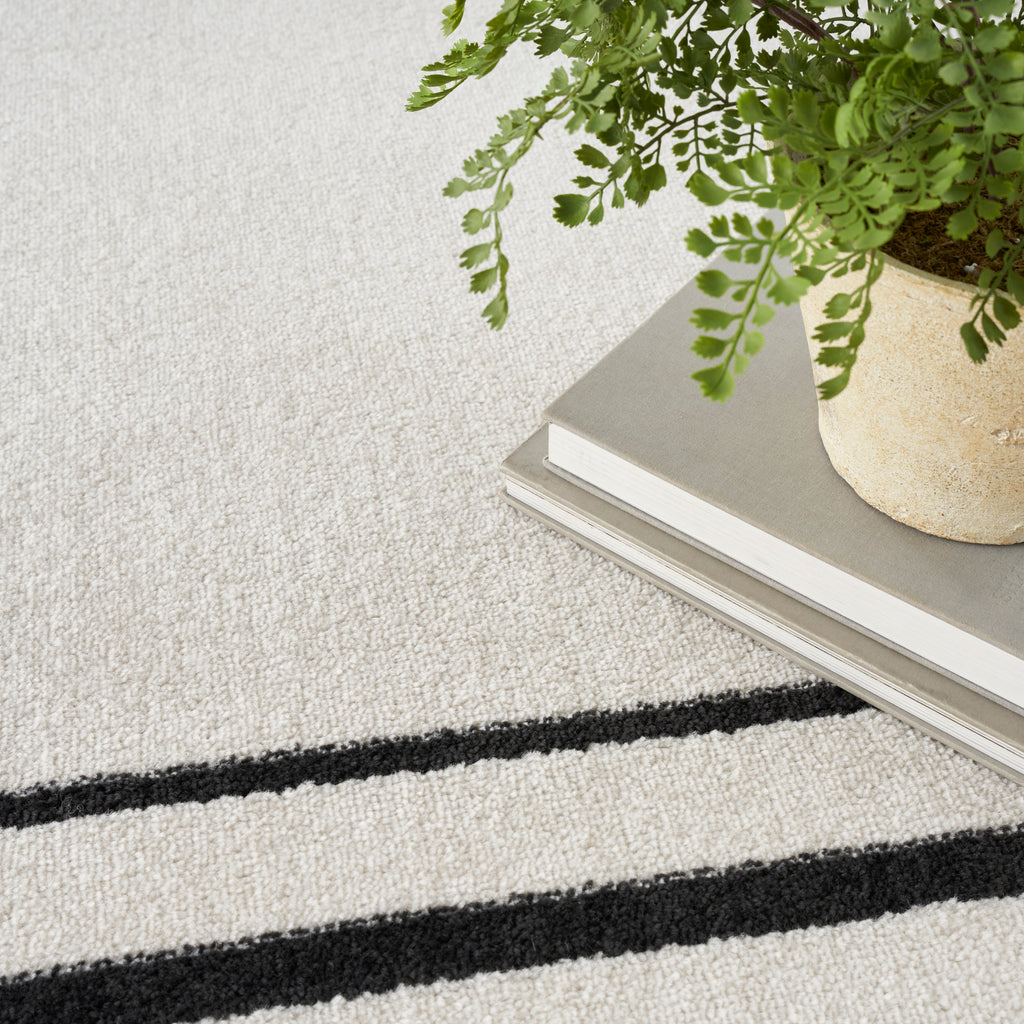 nourison nourison essentials nre02 ivory black rug