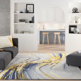 nourison prismatic prs24 grey gold rug