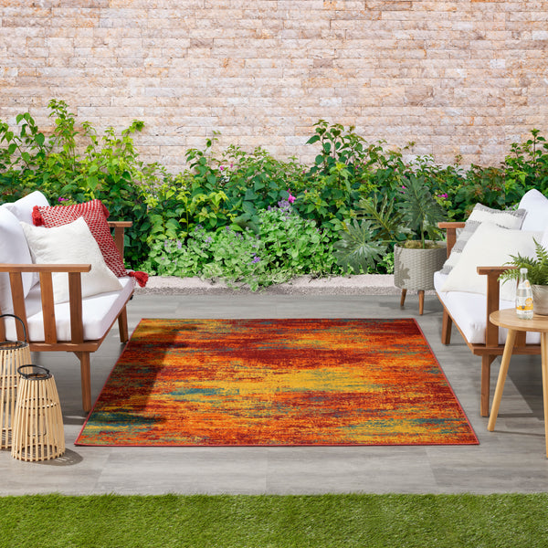 nourison nourison essentials nre06 flame rug