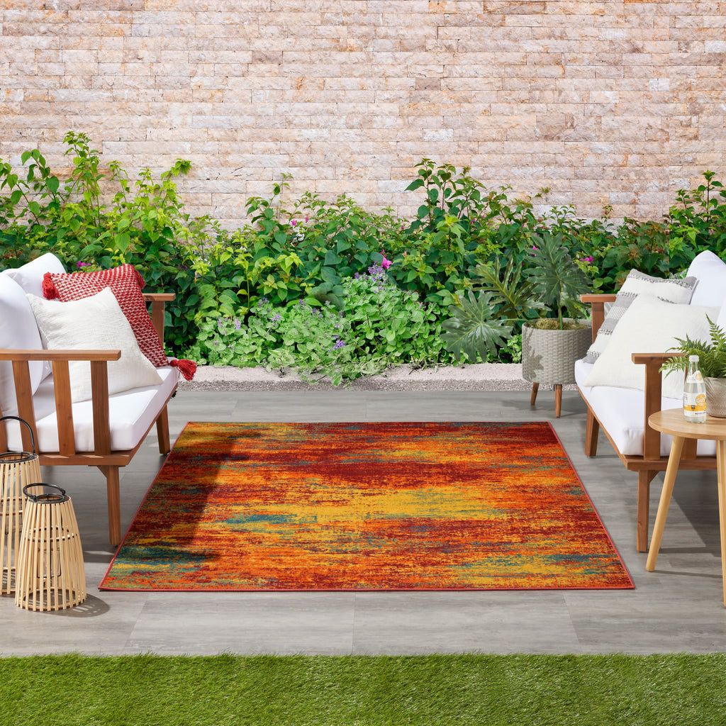 nourison nourison essentials nre06 flame rug