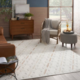 nourison care free caf05 ivory beige rug