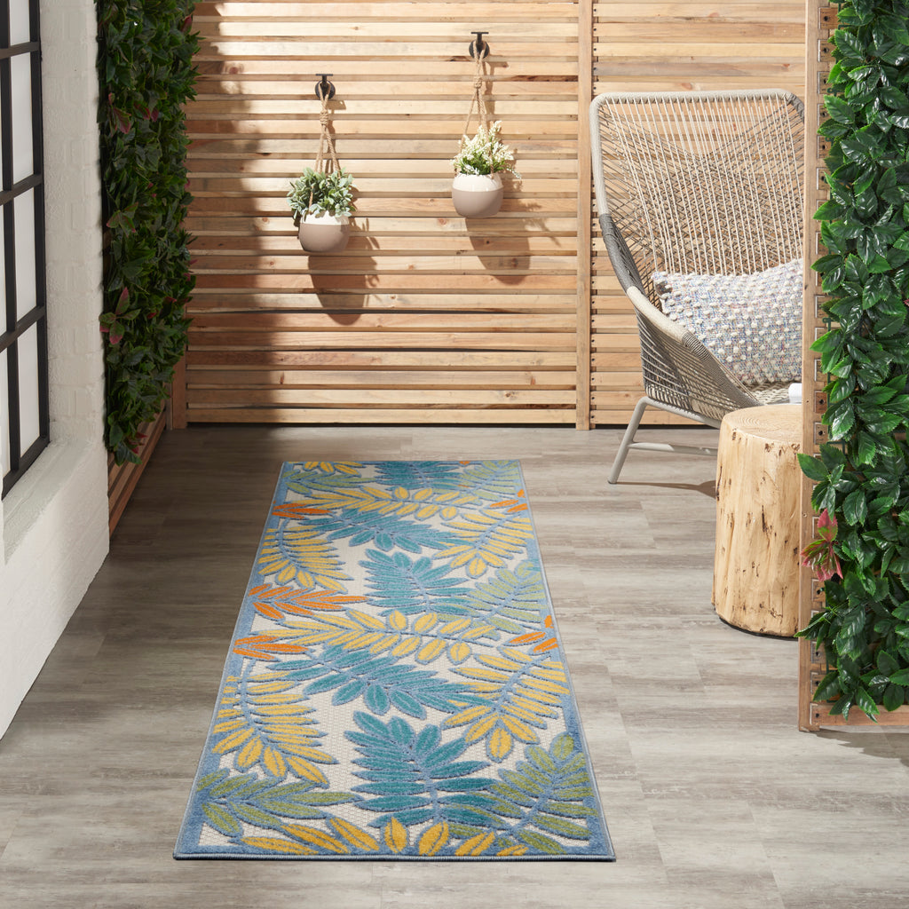nourison aloha alh18 ivory multi rug