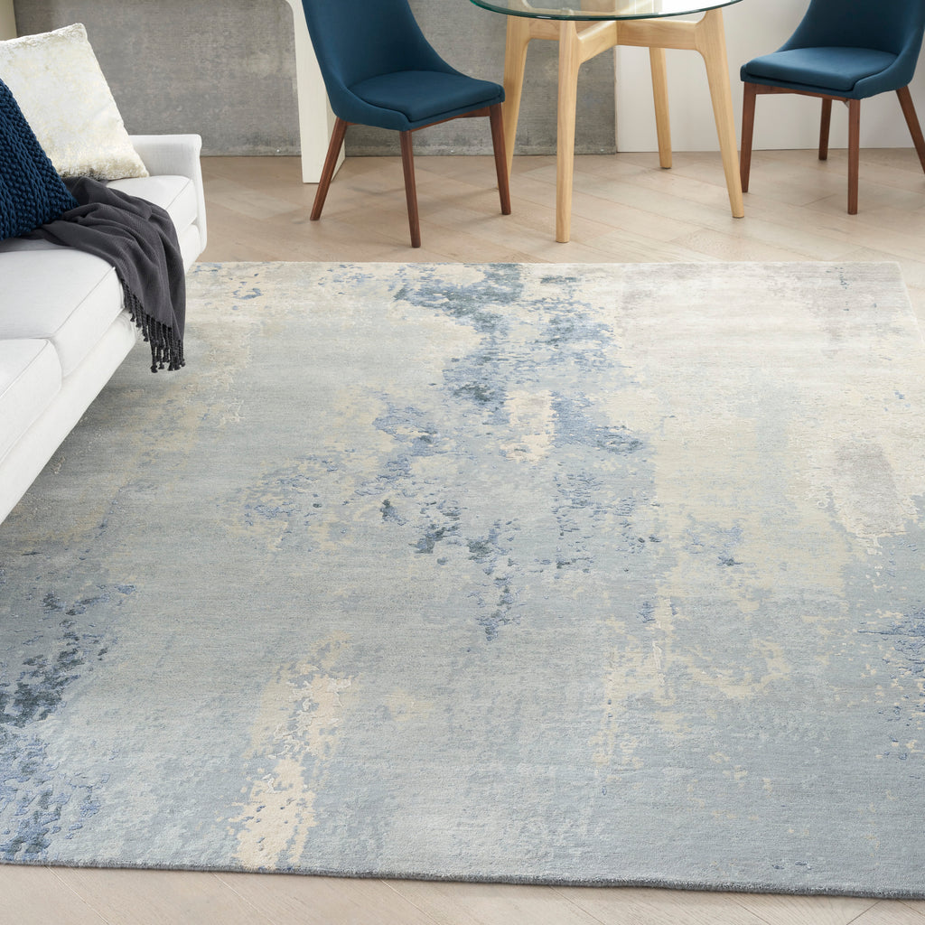 nourison silk shadows sha21 blue sky rug