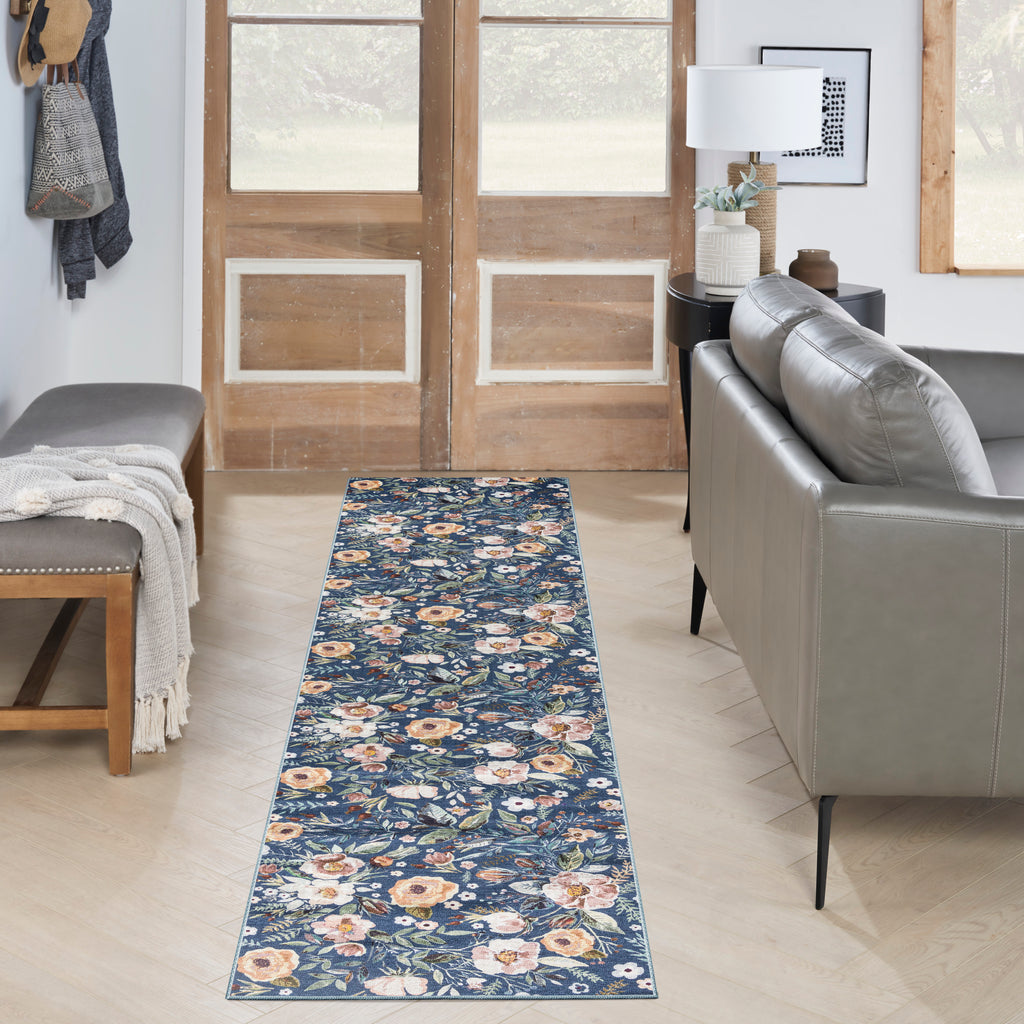 nourison nourison washables nwb01 navy multicolor rug