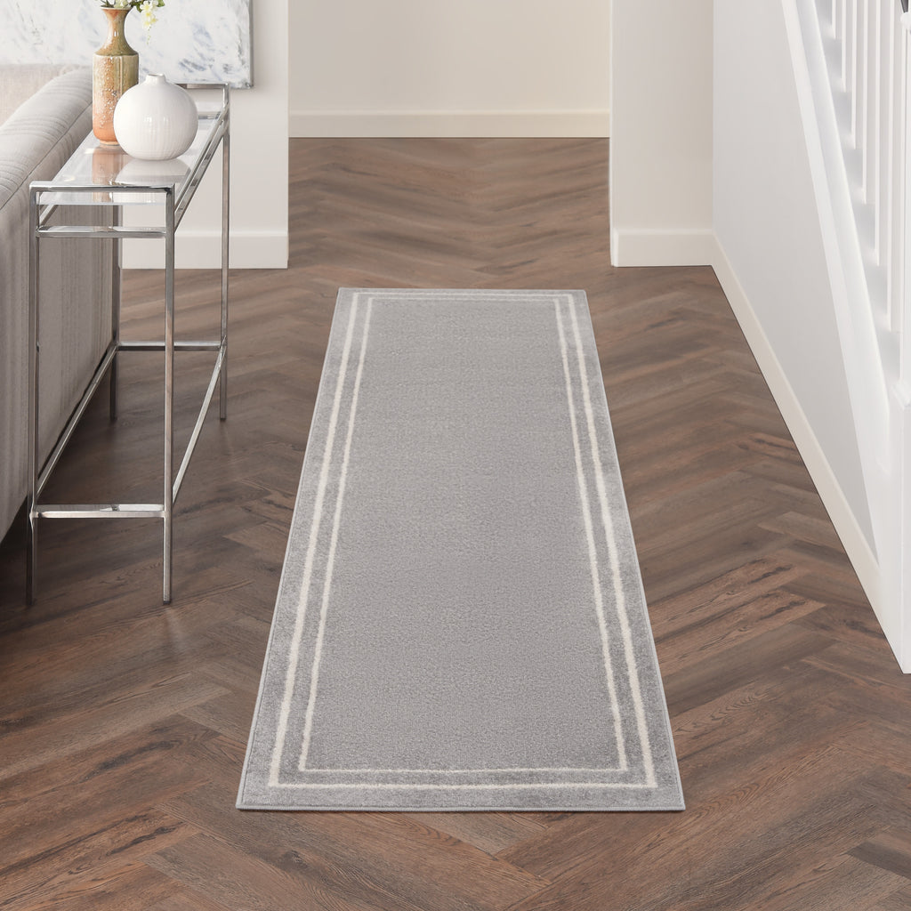 nourison nourison essentials nre02 grey ivory rug