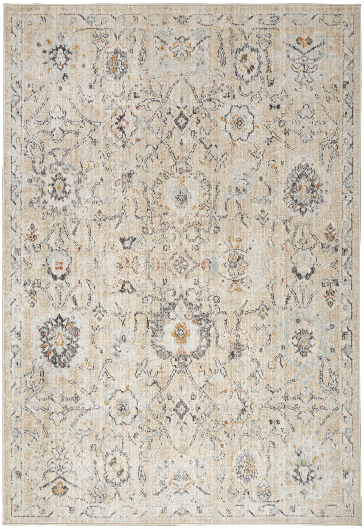 nourison oushak home ous01 cream rug