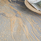 nourison prismatic prs28 grey gold rug