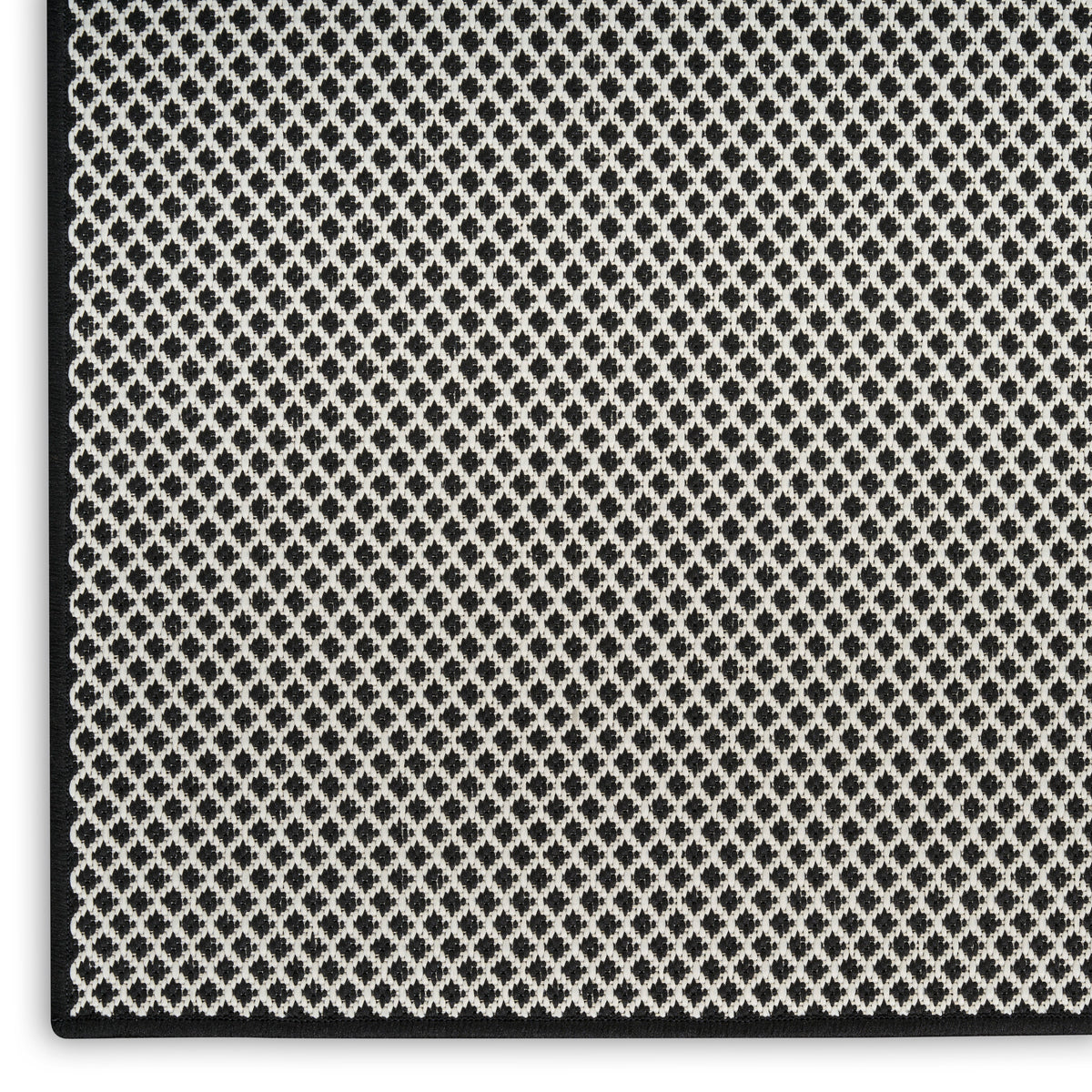 nourison courtyard cou01 black white rug