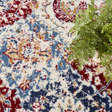nourison grafix grf31 blue multicolor rug