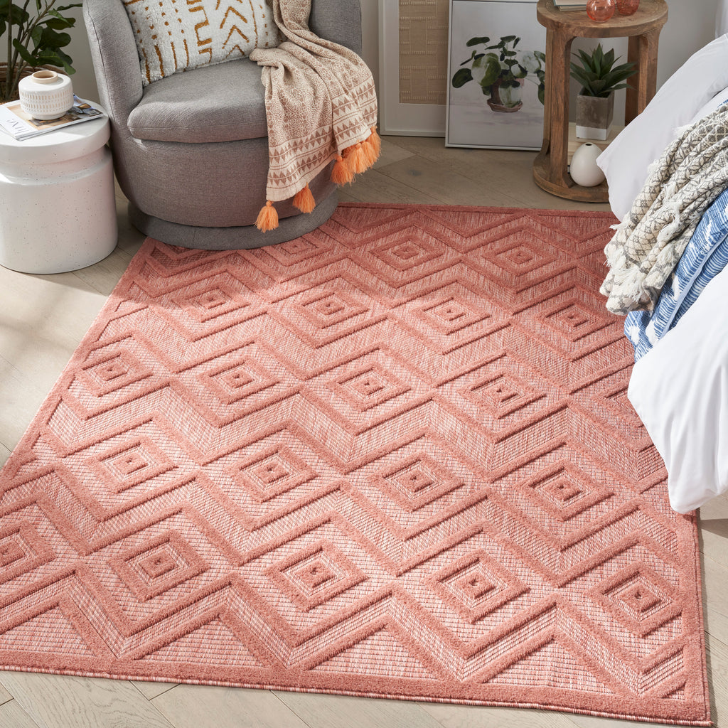 nourison versatile nrv01 coral orange rug