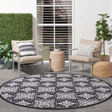 nourison aloha alh34 black white rug