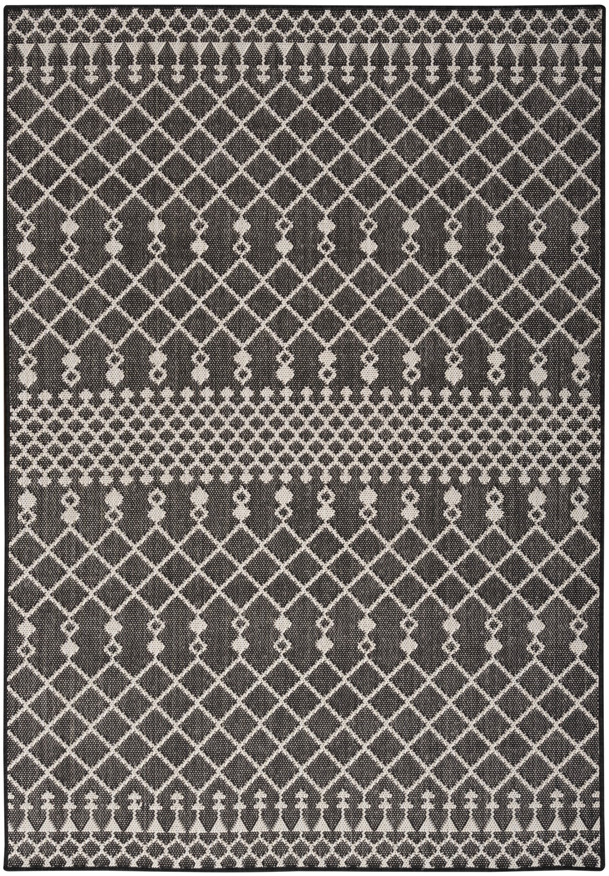 nourison positano pos02 black rug
