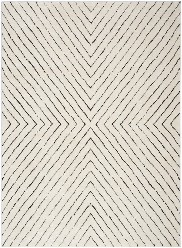 nourison modern comfort mnc01 ivory black rug
