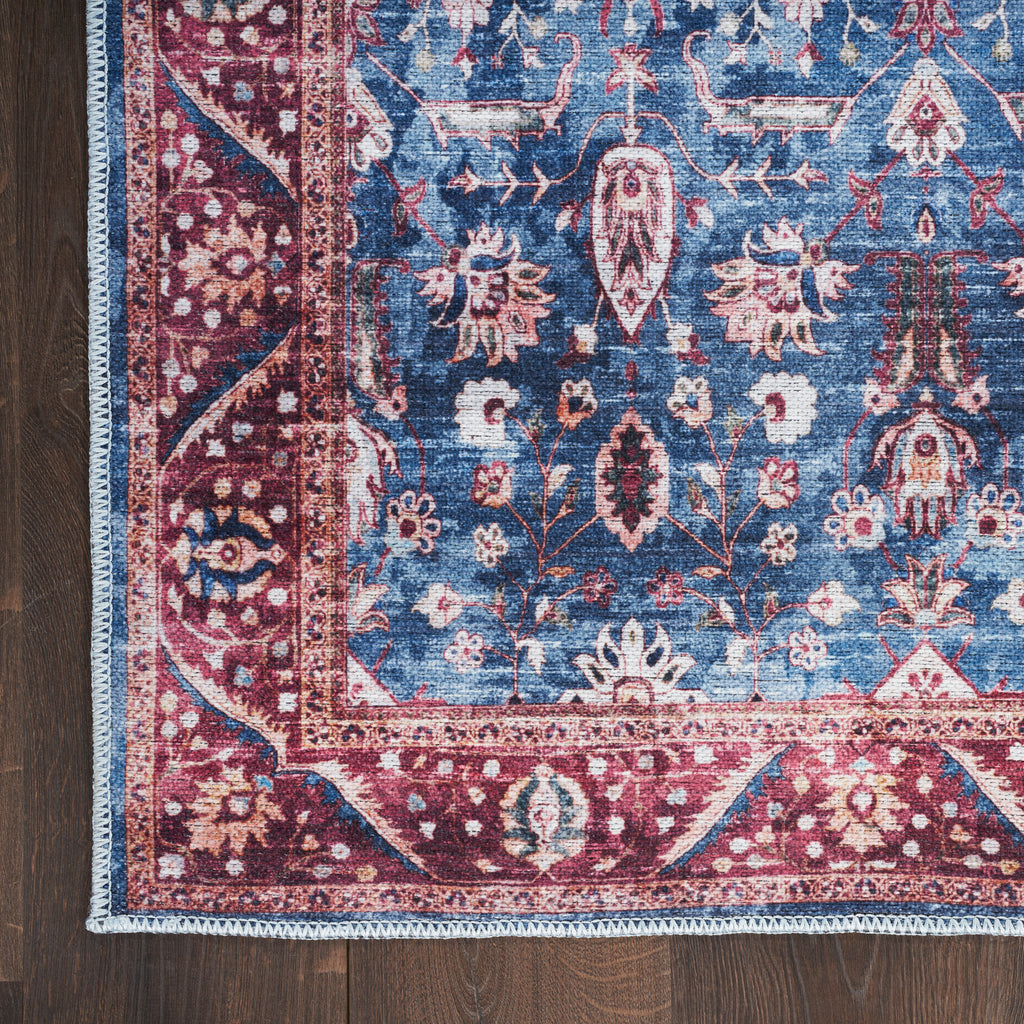 nourison grand washables grw06 blue brick rug