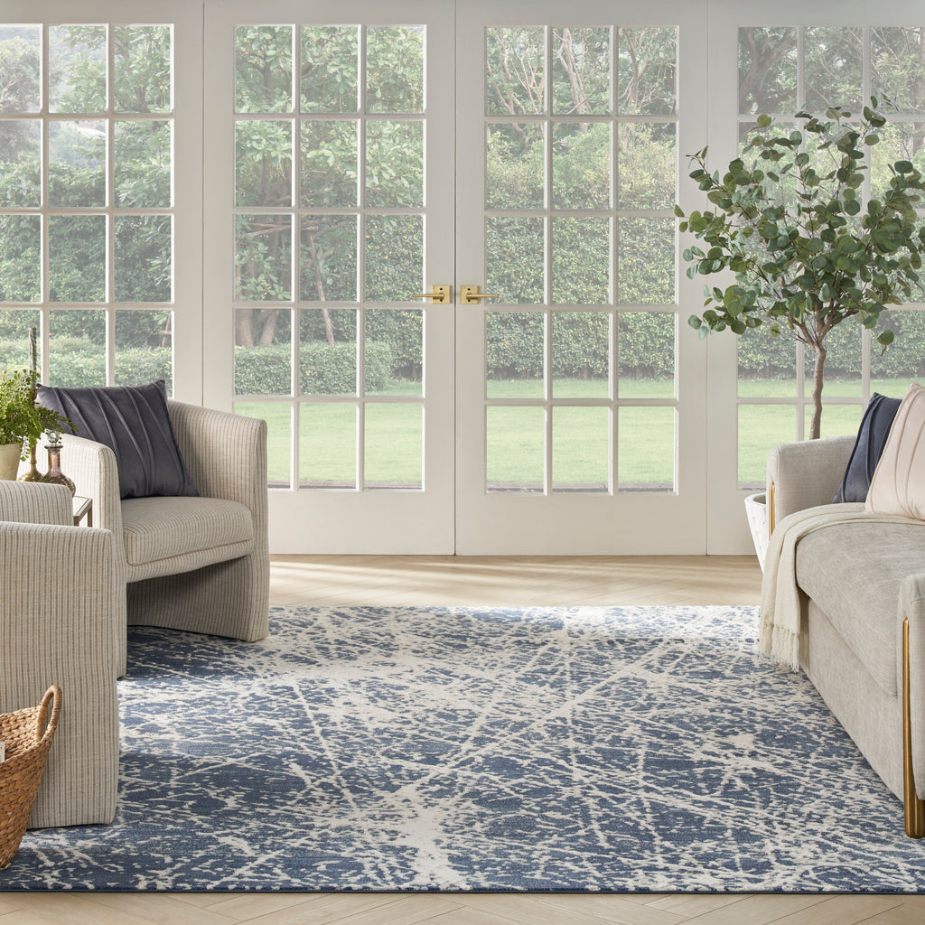 nourison exhale exl02 navy ivory rug