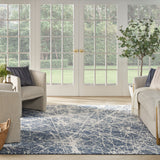 nourison exhale exl02 navy ivory rug