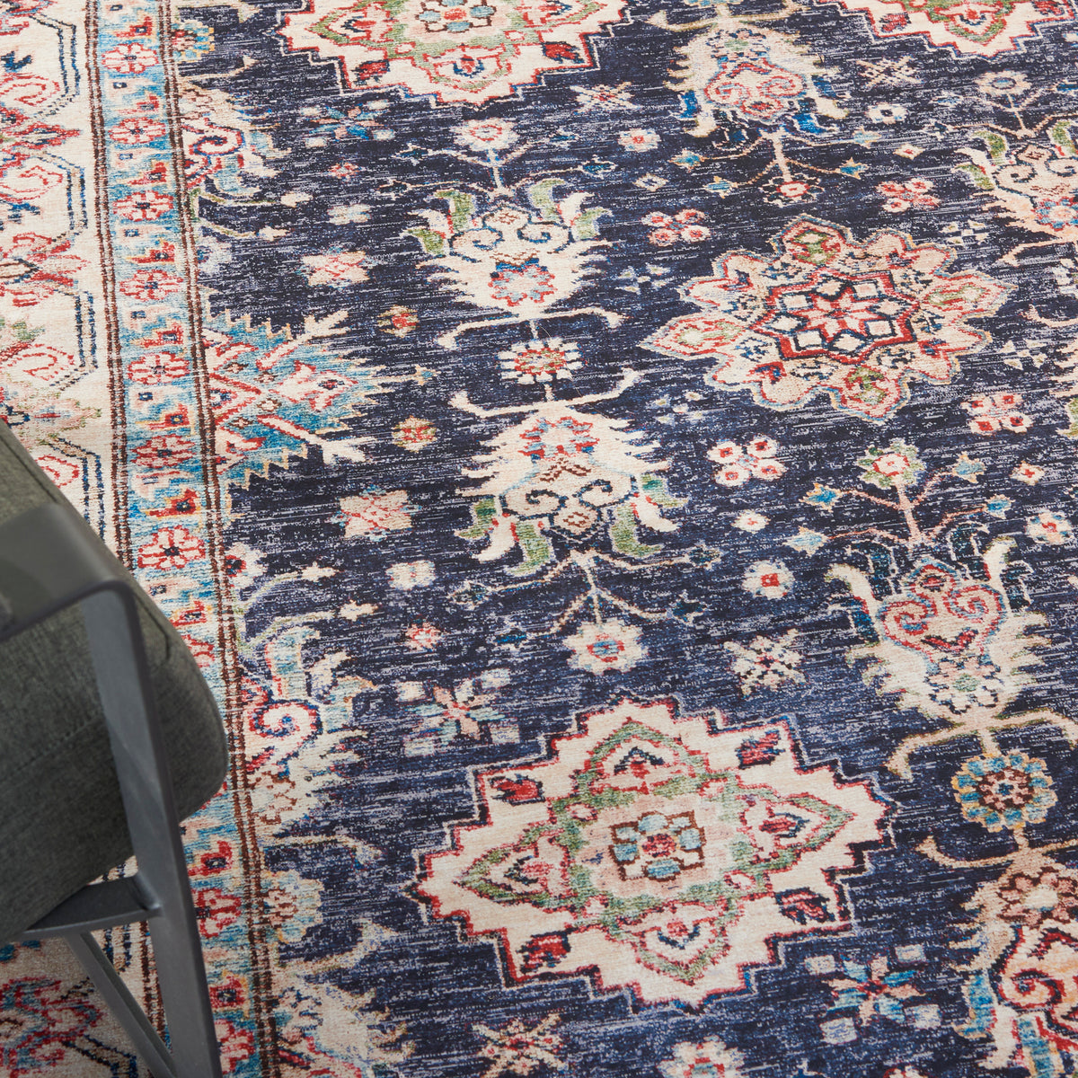 nourison fulton ful01 navy rug