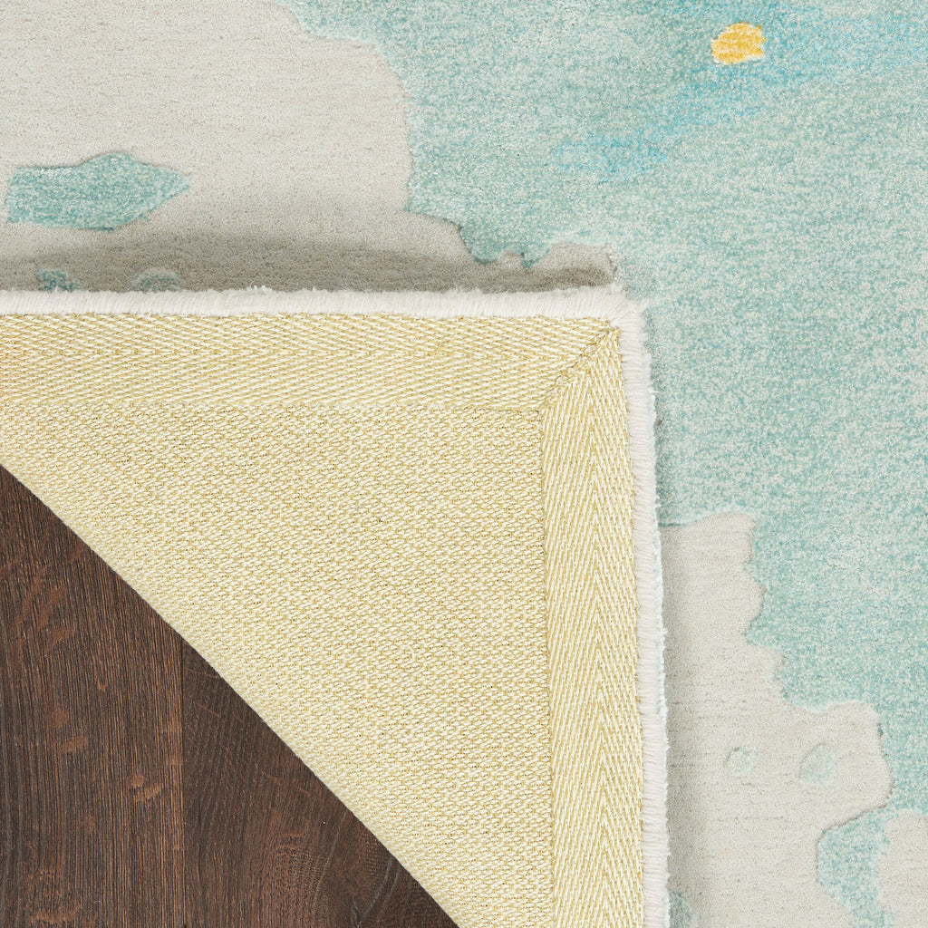nourison prismatic prs26 seafoam gold rug