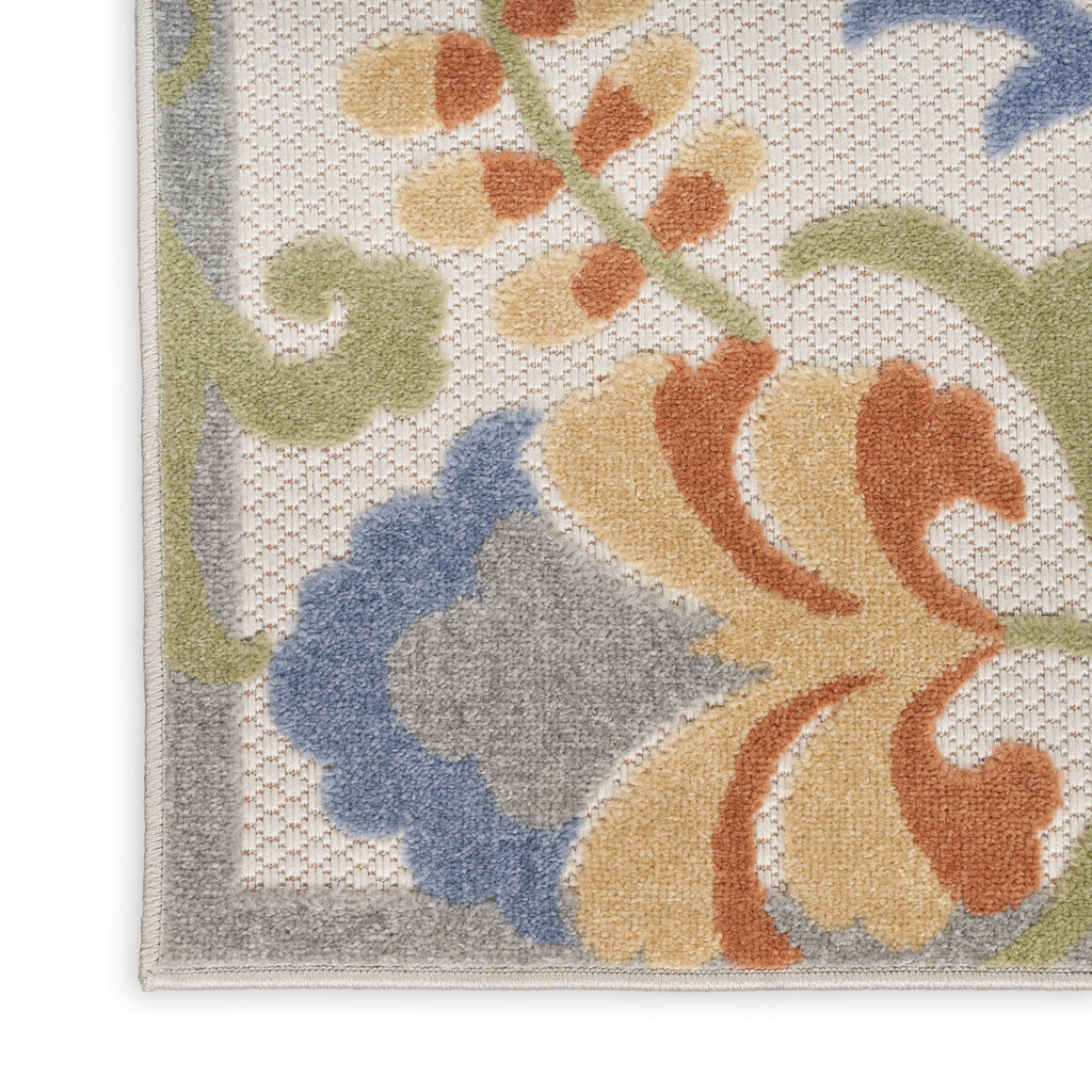 nourison aloha alh17 ivory blue rug