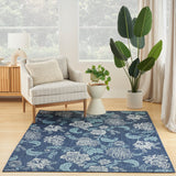 nourison garden oasis goa03 navy rug