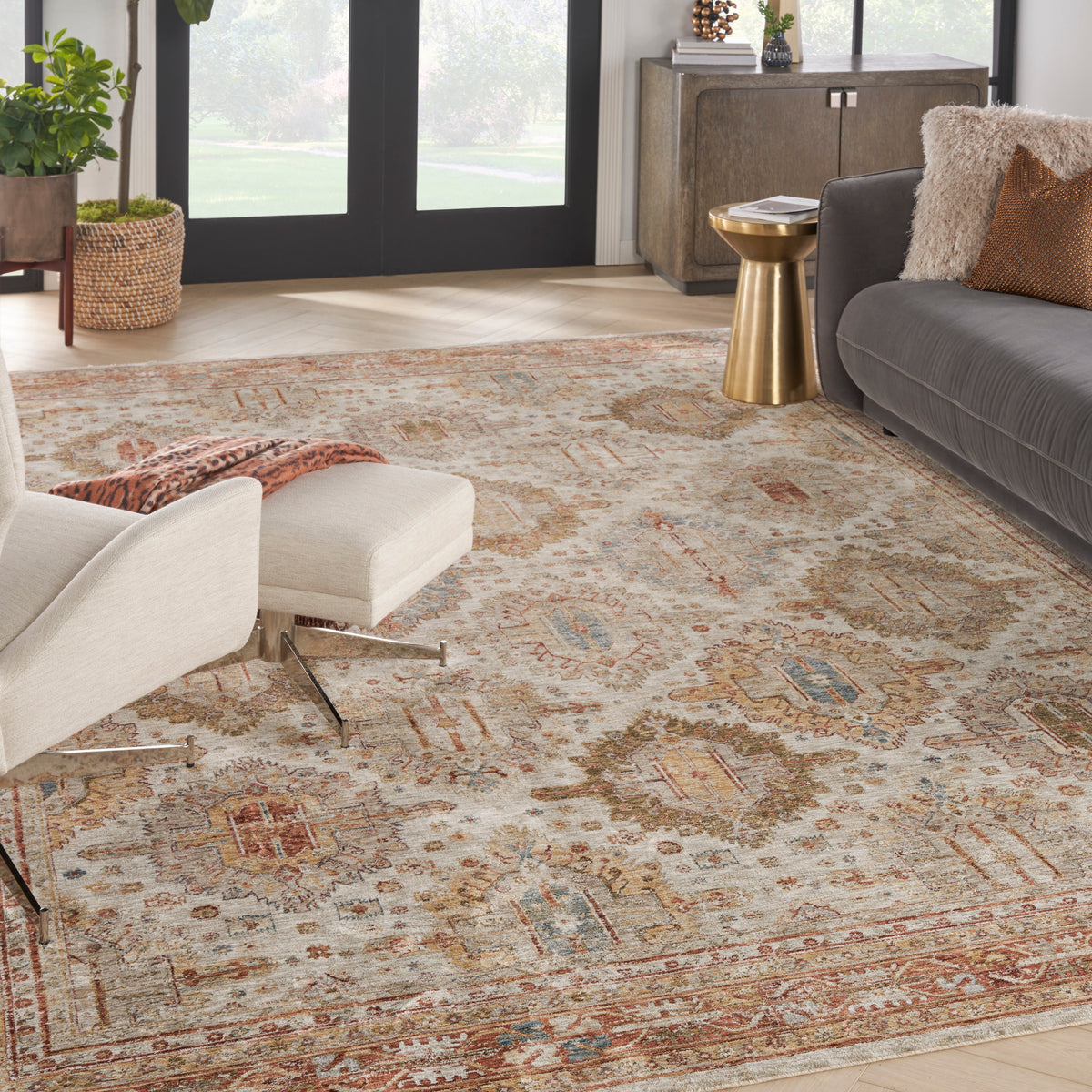 nourison sahar shr01 ivory multicolor rug