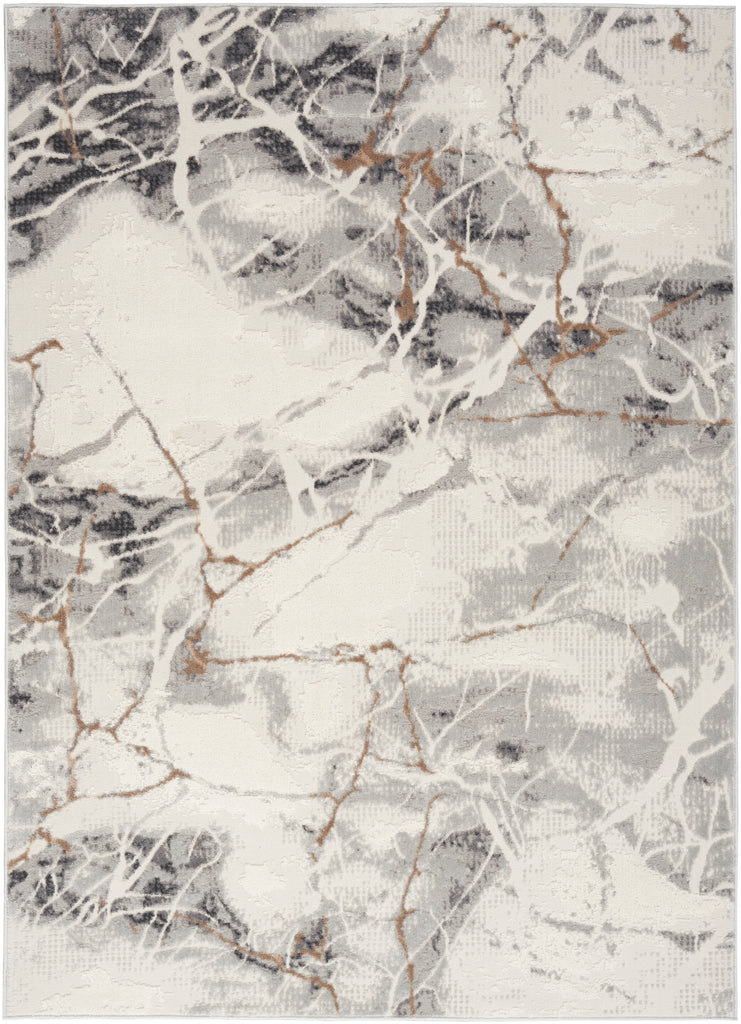 nourison elation etn13 ivory grey rug