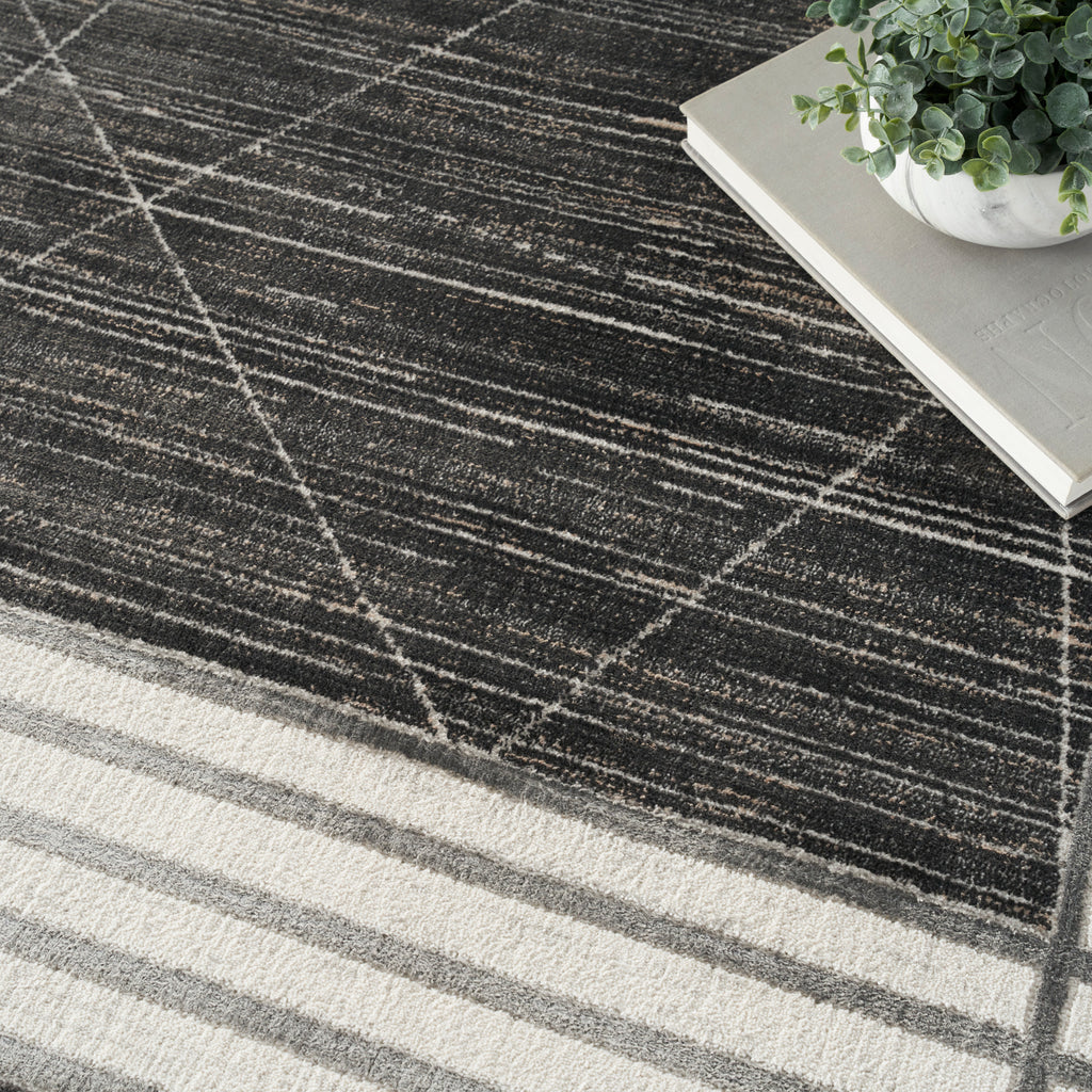 nourison desire dsr01 charcoal silver rug