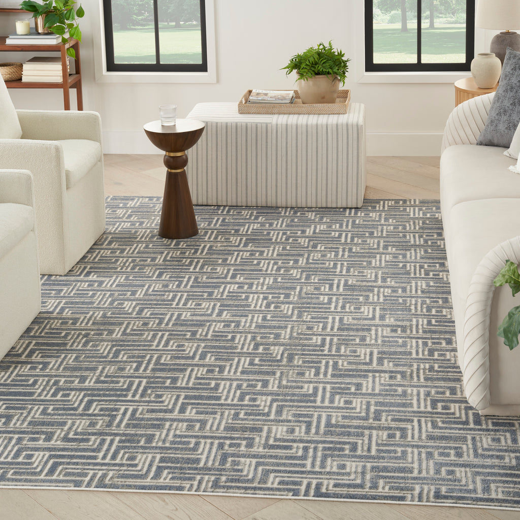nourison serenity home srh04 blue ivory rug